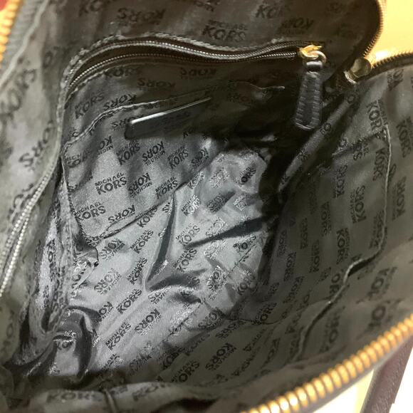 MICHAEL KORS Black Crossgrain Leather CINDY Slim Dome Satchel - Picture 9 of 15